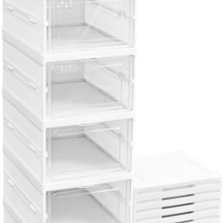 6-Tier Foldable Transparent Shoe Rack