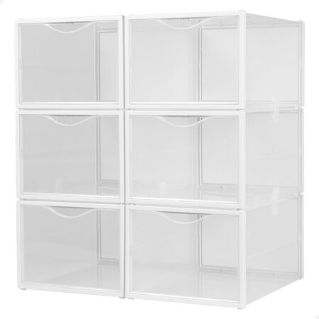 Plastic Shoe Box for Home Use (6-Pack)