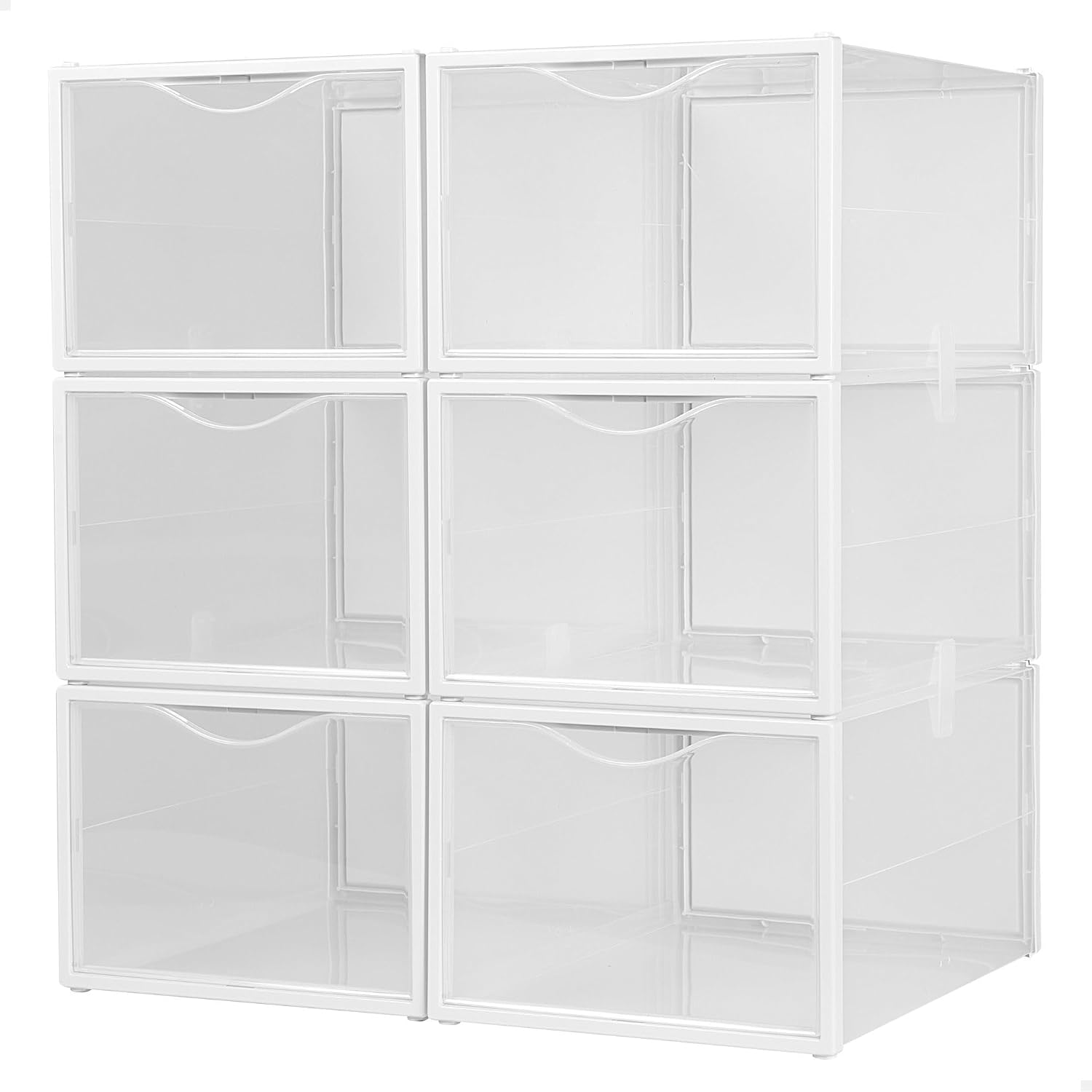 Plastic Shoe Box for Home Use (6-Pack)