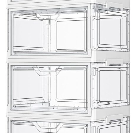 4-Tier Transparent Storage Bin with Lid