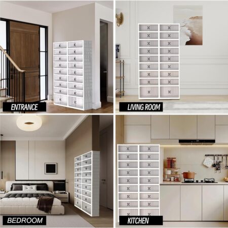 Foldable Shoe Rack with Casters