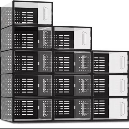Transparent Drop-Front Storage Box (12-Pack)