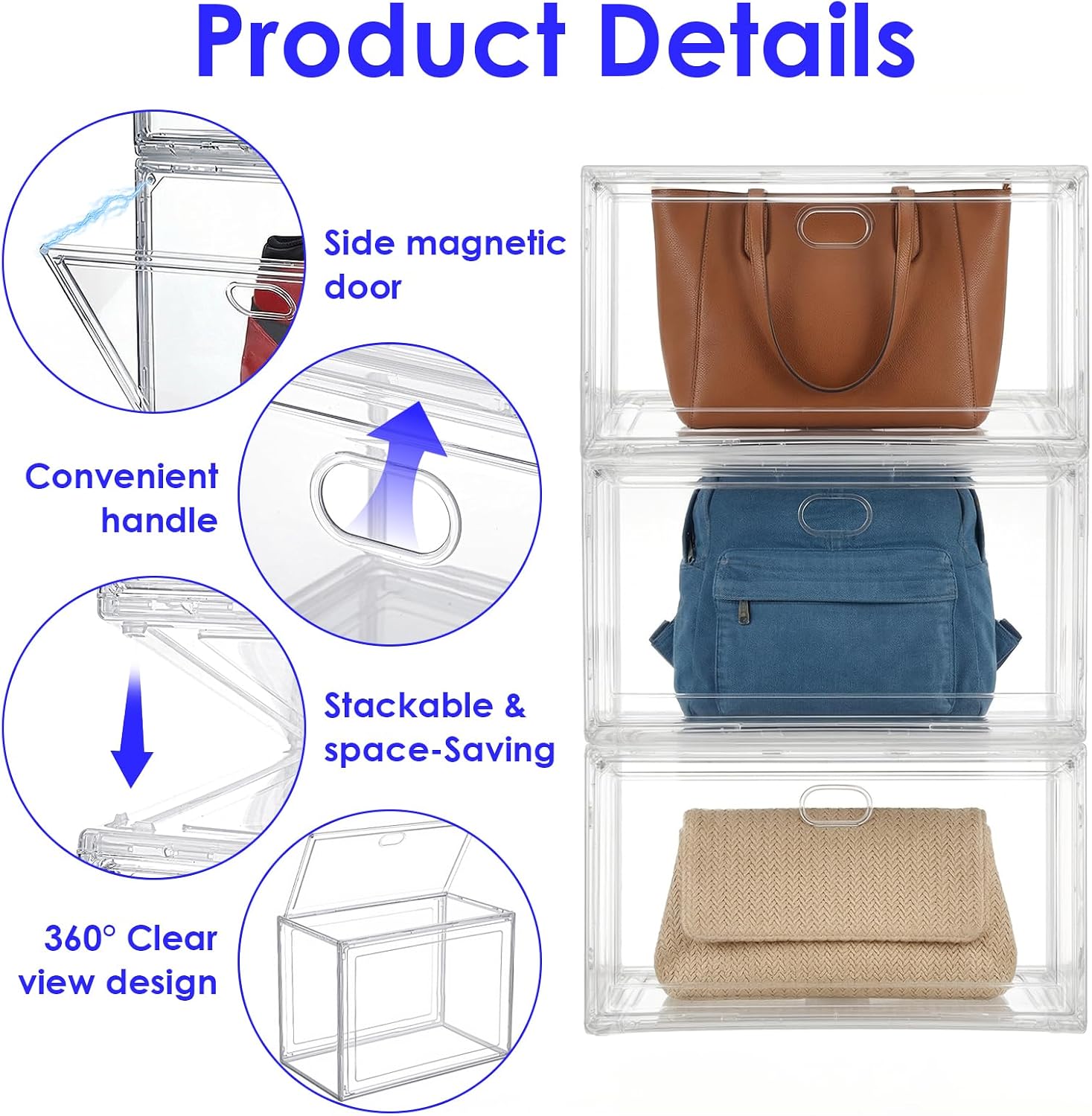 Transparent Shoe Display Box (3-Pack) - Image 2
