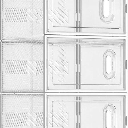 Transparent Shoe Box with Lid (3-Pack)