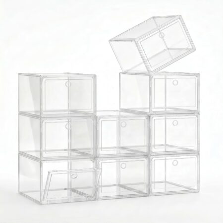 Transparent Stackable Shoe Box (9-Pack)